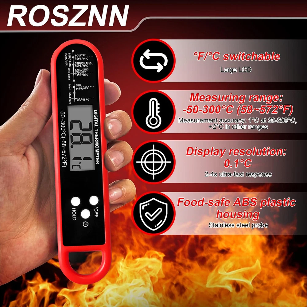Meat Thermometer Digital Fast Instant Read Food Thermometer for Cooking Grill
