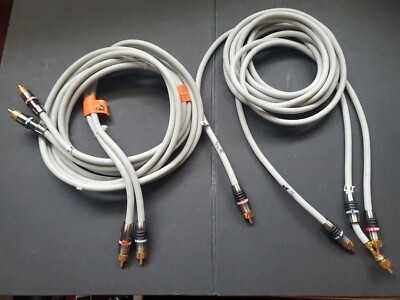 Two Pair Monster Cable M350i M-Series Audiophile Stereo Audio Interlink 2M