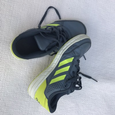 Adidas Kids Alta Sport Gray Yellow Sneakers Running Shoes Kcal 9956 Size 12  K | eBay