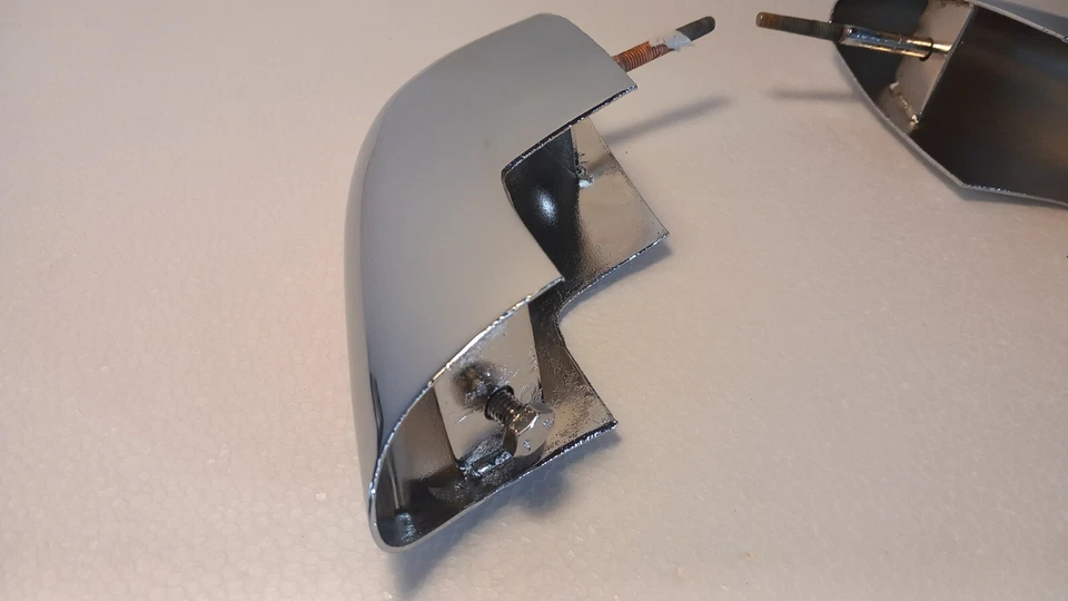 Fiat 1200 1500 1600 Osca cabriolet rostri paraurti posteriori rear bumper horns Foto 3 de 4