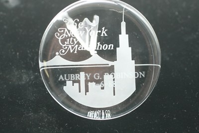 Tiffany & Co Company New York City Marathon Paperweight 11-6-88