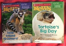 LOT OF 2 SCHOLASTIC READERS GRADE 1 APRIL 2018 TORTOISE LEND A HAND TO LEMURS 