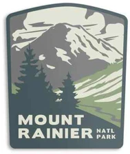 Mount Rainier national park sticker weatherproof bumper vinyl decal