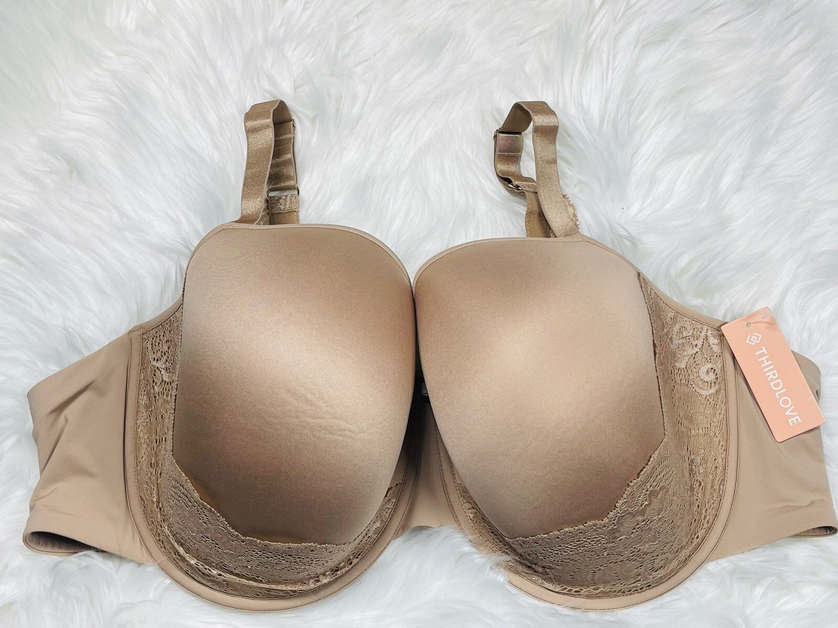 ThirdLove Classic T-shirt Bra 24/7 UW Memory Foam Cups size 48D