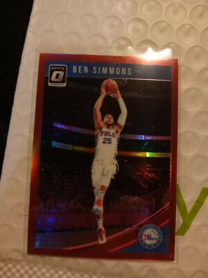 2018 BEN SIMMONS DONRUSS OPTIC #59 RED SP #D/99 CARD BROOKLYN NETS 76ERS PWE