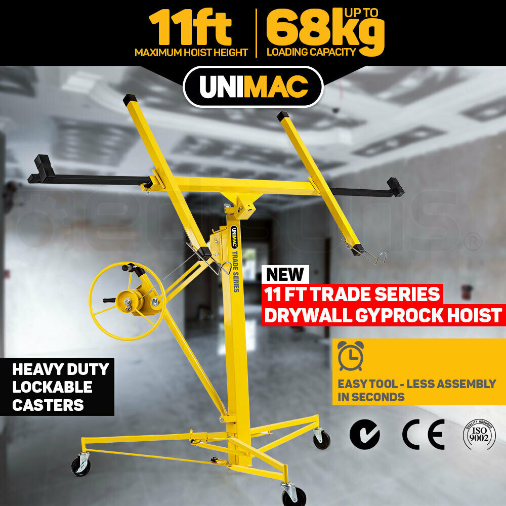 UNIMAC 11ft Sheet Panel Lifter Drywall Panel Gyprock Plasterboard Hoist