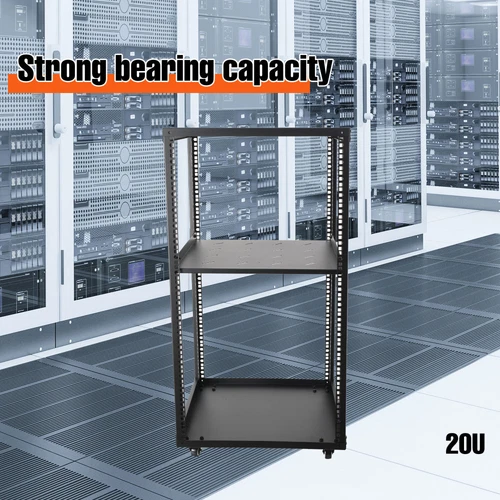20HE Serverschrank Netzwerkschrank Server-Rack mit offenem Rahmen 477x509x868mm