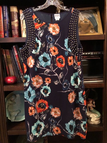 Haute Hippie Floral Studded Silk Mini Dress - NWOT - Size L - Picture 2 of 7