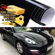 36" x 60" Gloss Black Vinyl Film Wrap Sticker Decal Air Bubble Free 3ft x 5ft