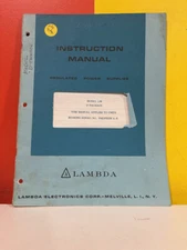 Lambda IM-LMD Regulated Power Supply Model LM D Package Instruction Manual