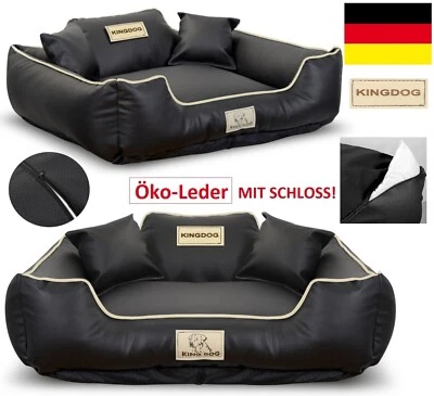 Abnehmbares Hundebett Hundekissen Haustierbett KINGDOG Öko-Leder + Free versand - Bild 1 von 4