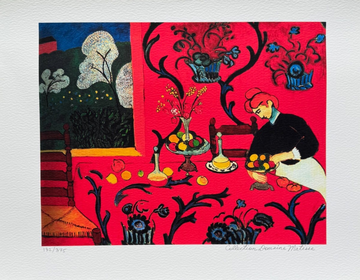 Henri Matisse THE RED ROOM Estate Signed Limited Edition Giclee 16