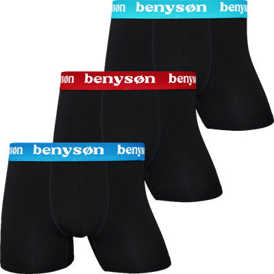 BENYSØN  Bambus Herren Boxershorts 6er Pack  Retroshorts Schwarz