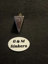30 3 oz Pyramid Sinkers Fishing Weights.  Top Grade Lead.  Made In The USA