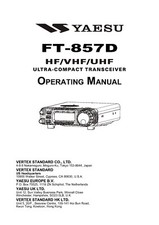 Operating Instructions for Yaesu FT-857 D