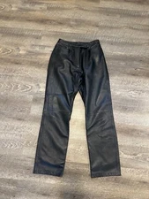 VINTAGE Women's Holt Renfrew Collection Black Leather Pants Size 6