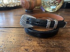 Navajo James Reid Dgn Sterling Silver Belt Buckle 38-40-.75  W       