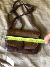Massimo Dutti Bag Brown Leather Crossbody With Fur