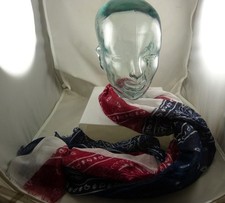 Flag patriotic scarf red white blue paisley 4th of July Memorial day Labor