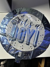 It  s a Boy Blue Round Foil Balloons 18" PACK OF 12 Baby Shower Gender Reveal