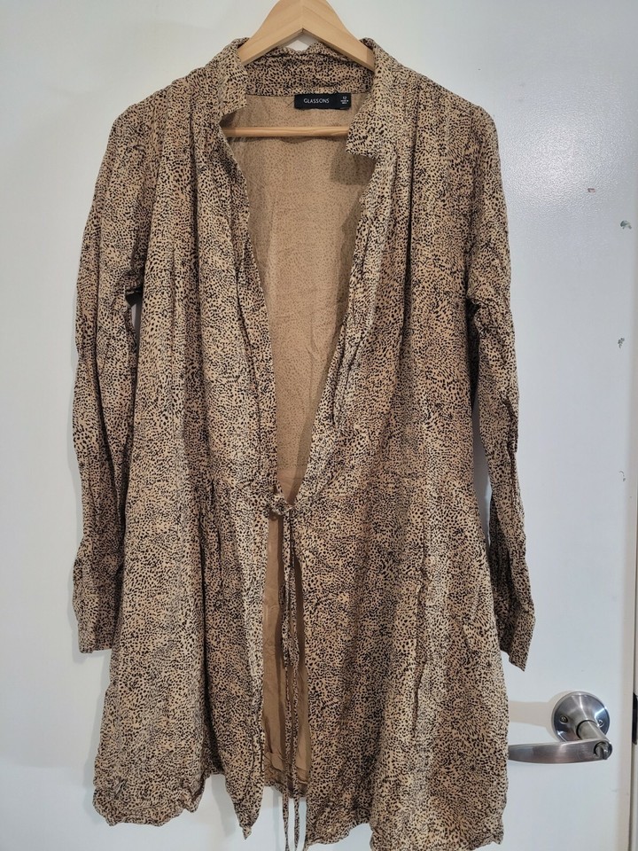 GLASSONS Womens Slip Dress Size 12 Animal Print 