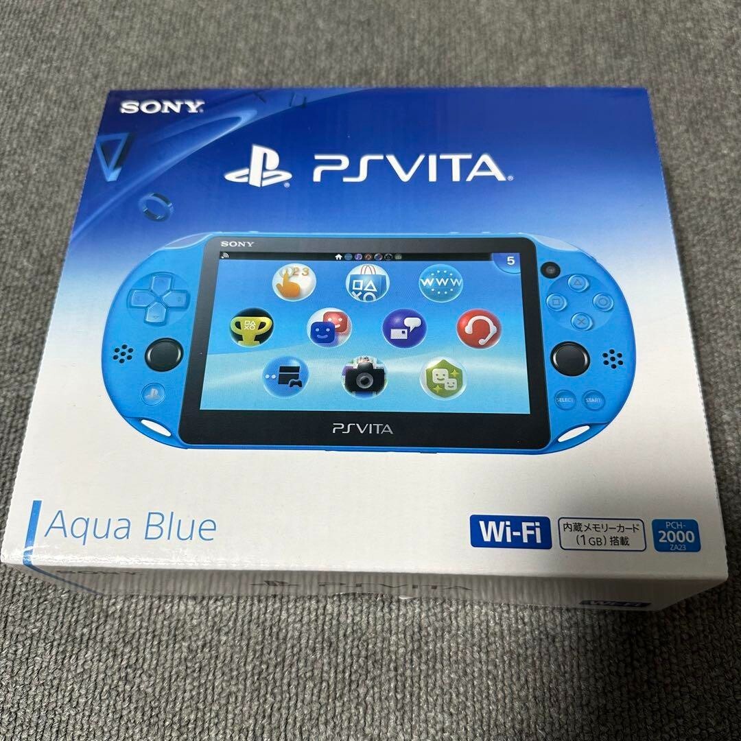 SONY PS Vita PCH-2000 ZA23 Aqua Blue Console Wi-Fi model from