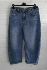 ESViViD Jeans Hose O-Shape weites Bein Umschl...