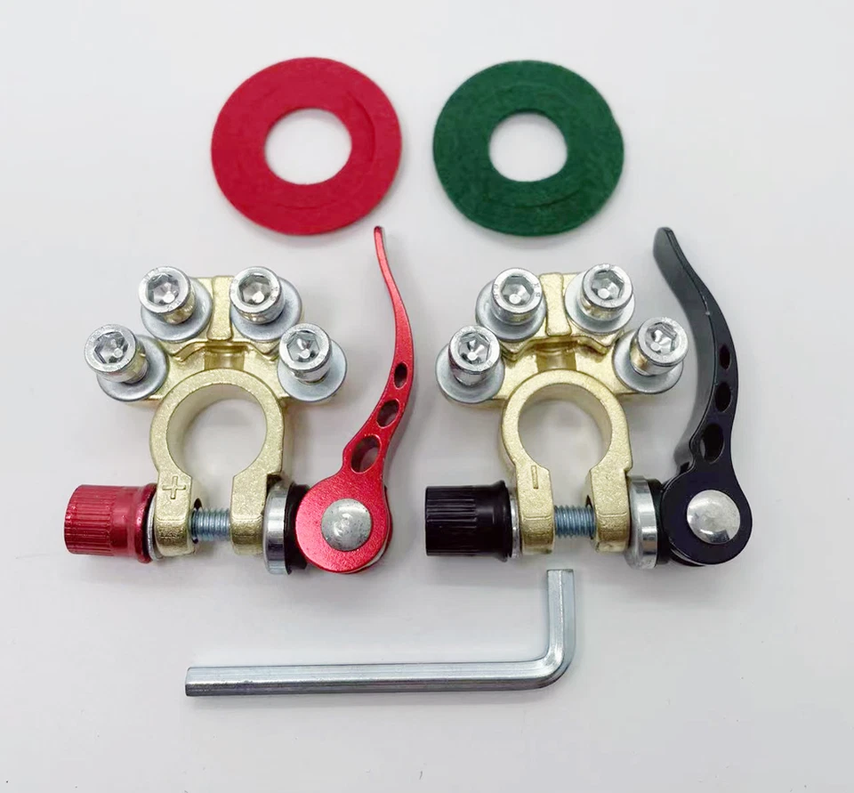 2 peças terminais de bateria de carro conector braçadeira liberação rápida ajuste ferramenta de desconexão - Imagem 3 de 4