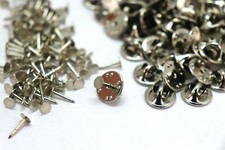 silver color pin post 4.5 head x 1.1mm w x 9.5mm L 100pins+100backs B7030