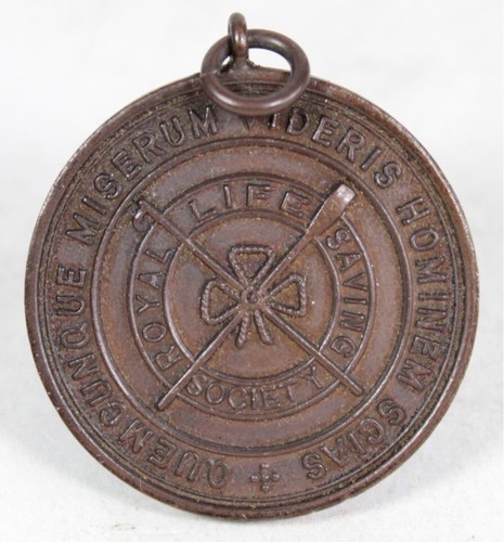Vintage Bronze medal Royal Life Saving Society 1938 in original box #22