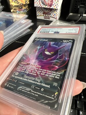 PSA 10 GEM MINT Crobat V 104/189 Darkness Ablaze Ultra Rare Holo