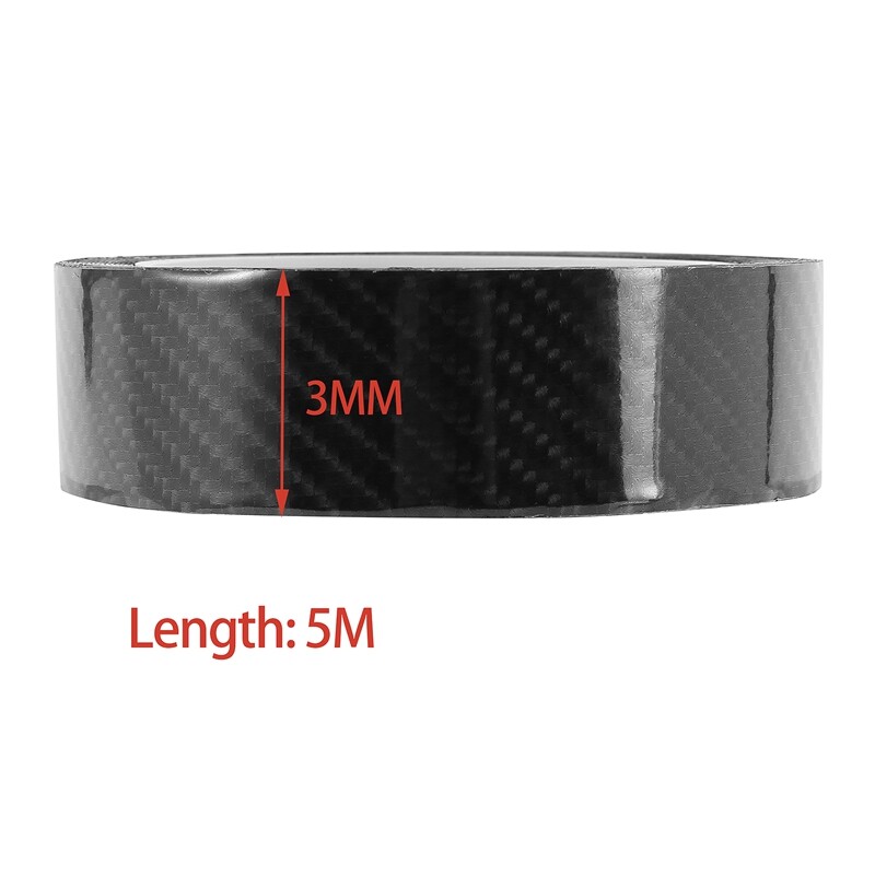 5M 5D Carbon Fiber Adhesive Tape Car Door Sill Protector Strip
