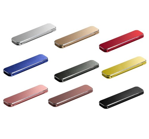 Soporte universal ultra delgado ajustable de aluminio portátil para teléfono celular - Imagen 10 de 15