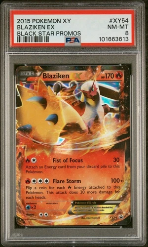 PSA 8 NM-MT Pokemon 2015 Blaziken Ex #XY54 Black Star Promo
