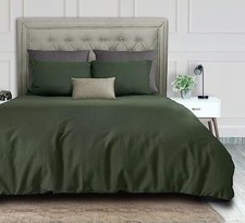 Duvet Cover Zippered 90x90 1 Cover 2 Pillow Shams Green COMFORTER NOT INCLUDED