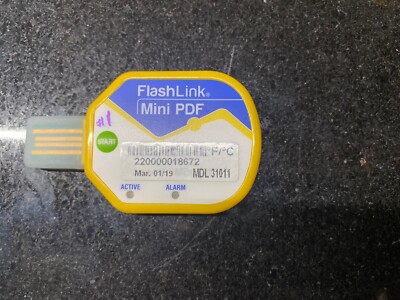2 x DeltaTrak FlashLink  31010 Mini PDF In-Transit Temperature Data Logger 