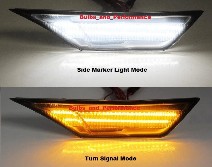 Marcadores laterales JDM ahumados LED Switchback ámbar/blanco para Honda Civic 2016-2021 Foto 2 de 4