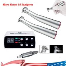 NSK Style Dental LED Brushless Electric Motor /1:5 Contra Angle Handpiece to