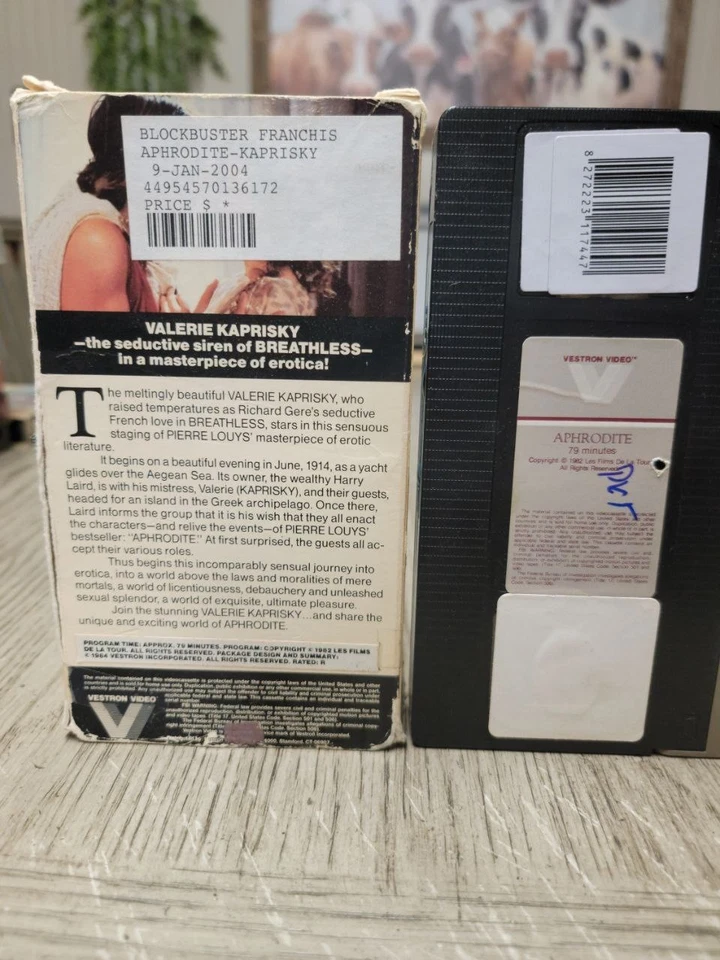 Aphrodite VHS Tape 1982 Vestron Video Valerie Kaprisky French Film English Subs - Image 2 of 2