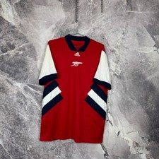 Arsenal Adidas Icon Shirt Red White Jersey Soccer Shirt Vintage Cannon size M
