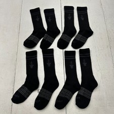 Bombas Black Bee Graphic 4 Pack Solid Mid Calf Crew Socks Set Men's Size S NEW