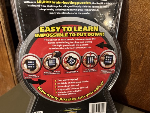 Cubo de Rubiks Diapositiva Juego de Puzzle Electrónico Brain Busting Nuevo en Paquete - Imagen 8 de 12