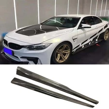Psm-style Carbon Fiber Exterior Door Panel Trim Side Skirts For Bmw M3 M4 15-20