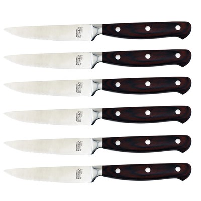 BergHOFF DiNA Matrix 6Pc Stainless Steel Steak Knife Set, 4.5