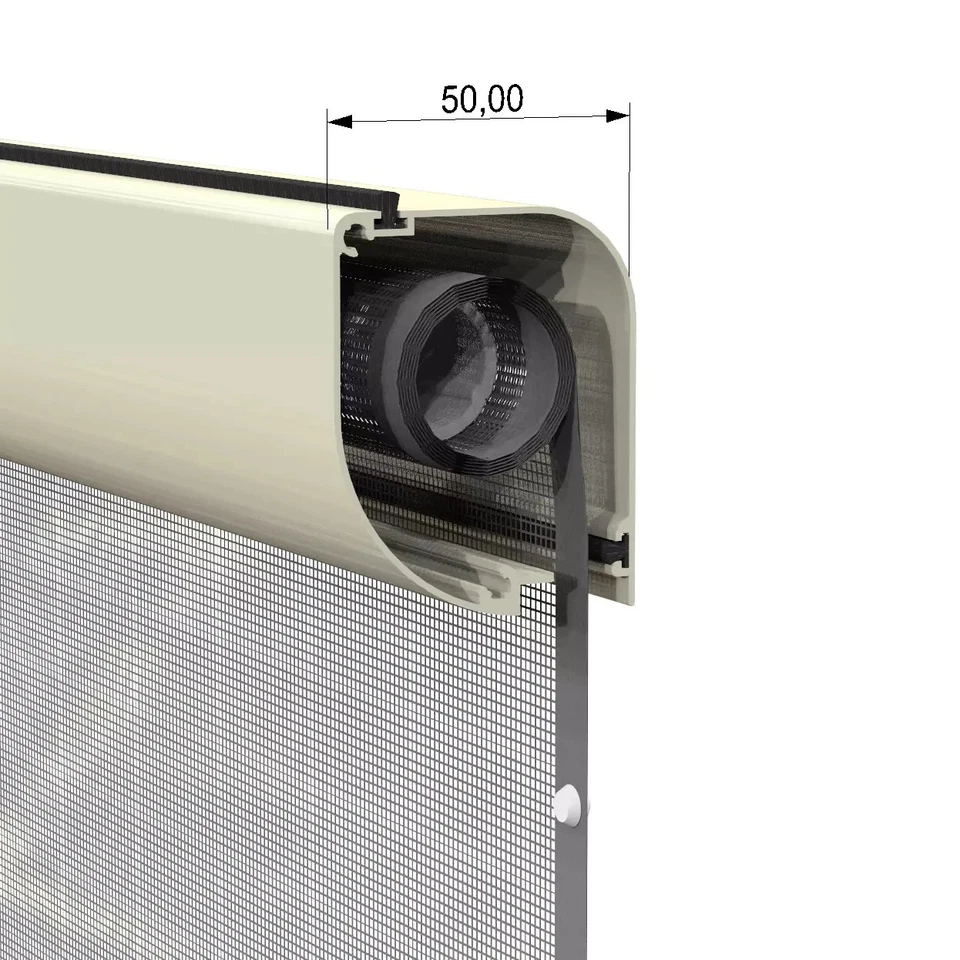 ZANZARIERA PROFESSIONALE A SCORRIMENTO VERTICALE A MOLLA - ZANZARIERE SU MISURA - Immagine 4 di 4