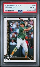 2025 TOPPS UPDATE #201 NICK KURTZ PSA 8