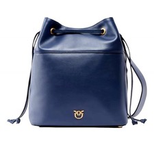 PINKO Borsa Donna Secchiello Mini Vitello Morbido 104303 Colore Blu Indaco G08Q