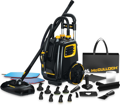 Mcculloch MC1385 Deluxe Canister Steam Cleaner, 2-Hour Runtime, Chemical-Free, 2