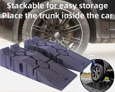 5 Ton Heavy Duty Pair Of Rubber Plastic Auto Van Vehicle Car Lifting Ramp Garage