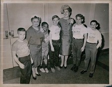 1966 Photo Judge Jennie Barron Kiddie Kamp Luncheon Statler Hilton Children 7X9